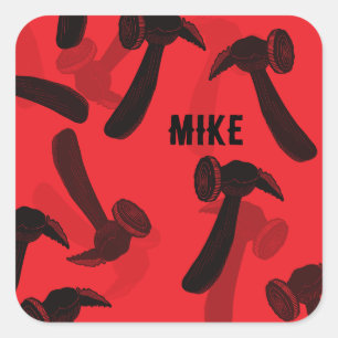 Adesivo Quadrado Carpenter Hammer