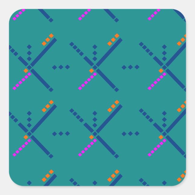 Adesivo Quadrado Carpete do Aeroporto de Portland PDX (Frente)