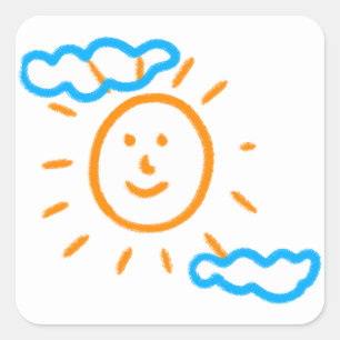 Adesivo Quadrado Carregar Crianças de Desenho Transformando Trabalh