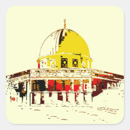 Adesivo Quadrado Carregar de um pedaço de Jerusalém: Domo da Rocha