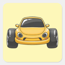 Carro Amarelo Desenho Animado