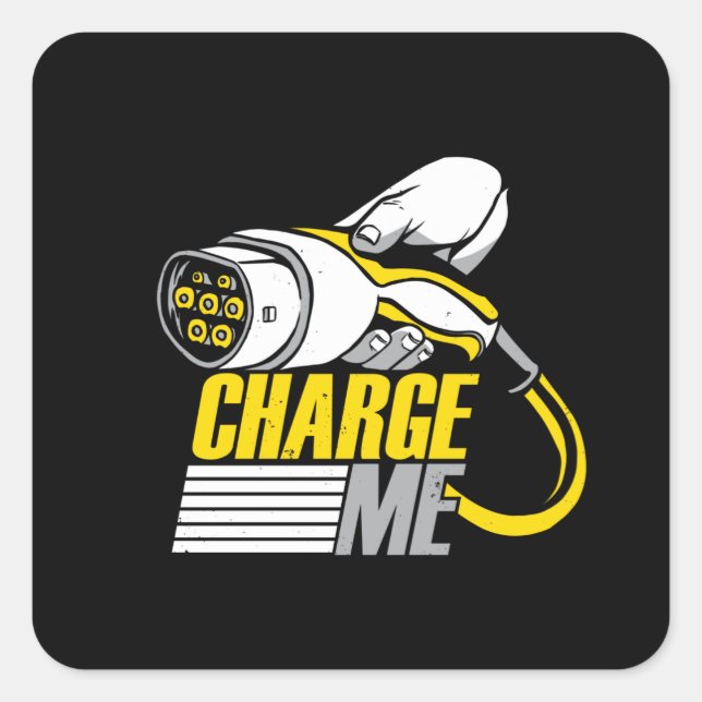 Adesivo Quadrado Carro Elétrico (Frente)