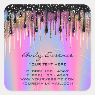 Adesivo Quadrado Carroçaria Sabão Balm Cosmético Compre Hológrafo R