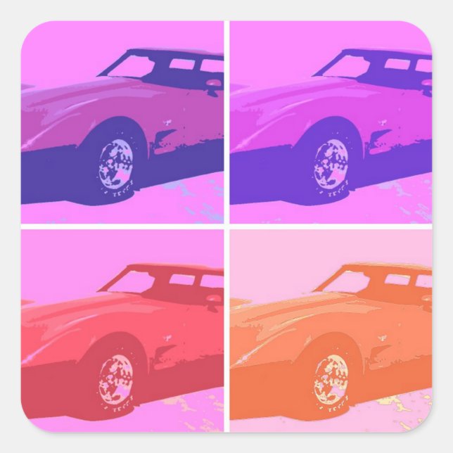 Adesivo Quadrado Carros Clássicos 1979 (Frente)