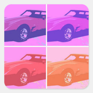 Adesivo Quadrado Carros Clássicos 1979