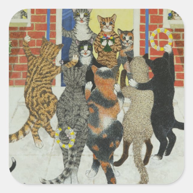 Adesivo Quadrado Carros de Natal (Frente)