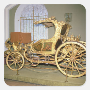 Adesivo Quadrado Carruagem da gôndola da imperatriz Catherine II