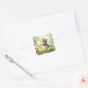 Adesivo Quadrado Carta de Amor do Rato da Cabana Prado