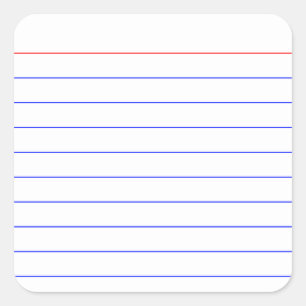 Adesivo Quadrado Cartão de Índice