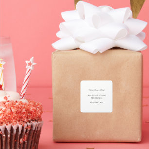 Adesivo Quadrado Cartão de Revenda de Bebê Personalizado