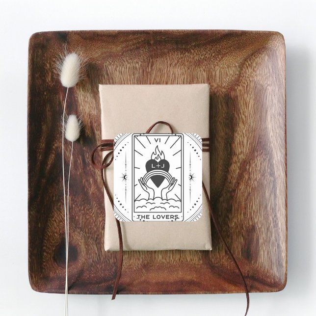 Adesivo Quadrado Cartas de Tarot | Chá de Noiva | Casamento | Moder (Criador carregado)
