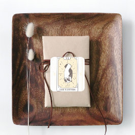 Adesivo Quadrado Cartas de Tarot | Chá de Noiva | Casamento | Neutr