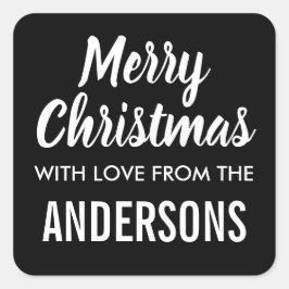 Adesivo Quadrado Cartaz moderno minimalista de presente de natal fe