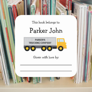 Adesivo Quadrado Cartaz para crianças de caminhões