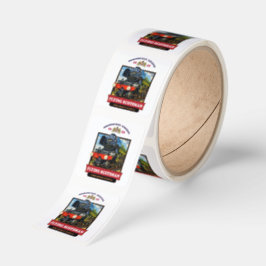 Adesivo Quadrado Cartaz Retro da Locomotiva a Vapor Flying Scotsman