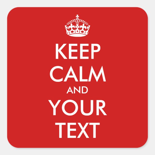 Adesivo Quadrado Cartazes de conservação ao quadrado | modelo perso (Frente)