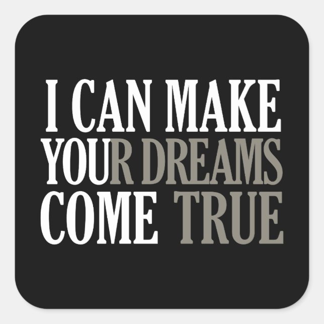 Adesivo Quadrado Cartazes do Dream Maker (Frente)