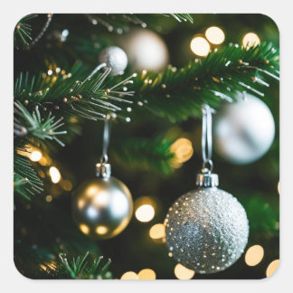 Adesivo Quadrado Carte de Noël et fin d'année