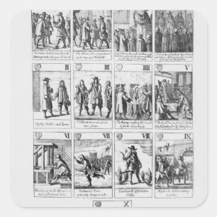 Adesivo Quadrado Cartões de jogo