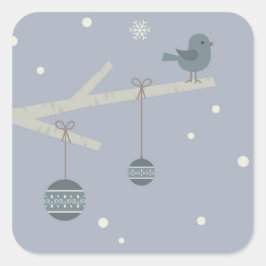 Adesivo Quadrado Cartografia de pássaros-do-mato