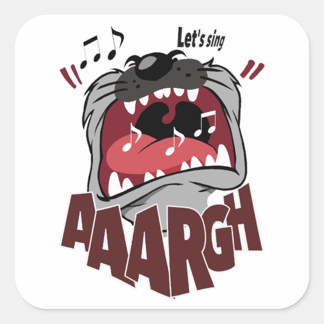 Adesivo Quadrado Cartografia engraçada (Frente)