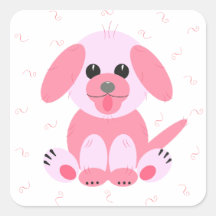 Cartoon Cachorro Cachorro Rosa