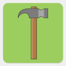 Adesivo Quadrado Cartoon Claw Hammer