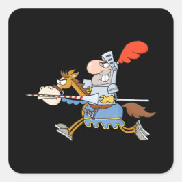 Adesivo Quadrado Cartoons de cavalo engraçados