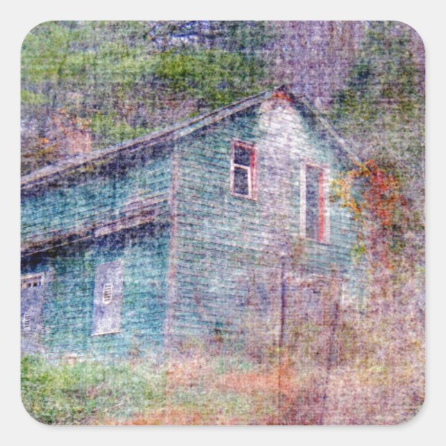 Adesivo Quadrado Casa abandonada (Frente)