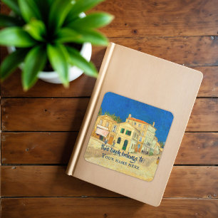 Adesivo Quadrado Casa Amarela de Vincent Van Gogh