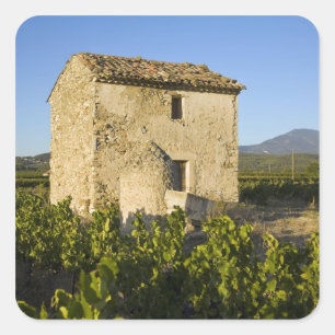 Adesivo Quadrado Casa antiga no Comtat Venaissin, Vaucluse,