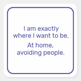 Adesivo Quadrado Casa (azul)