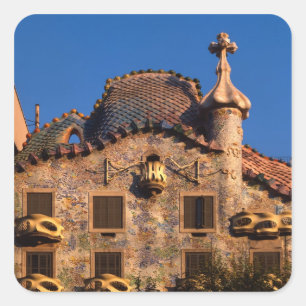 Adesivo Quadrado Casa Batilo, Arquitetura Gaudi, Barcelona