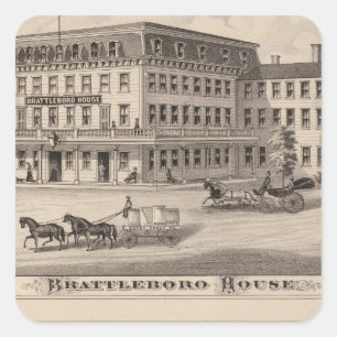 Adesivo Quadrado Casa de Brattleboro