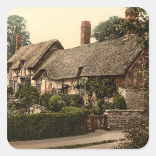 Adesivo Quadrado Casa de campo de Ann Hathaway, Stratford-em-Avon,