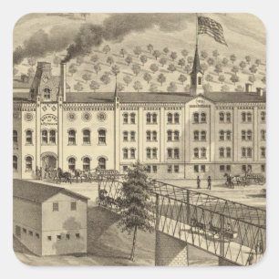 Adesivo Quadrado Casa de cerveja e malte de A Reymann