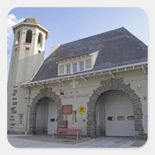 Adesivo Quadrado Casa de motor do número 19 em Washington, C.C.