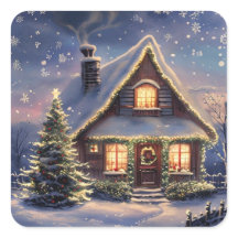 Casa de Natal no Sticker do Feriado de inverno da 