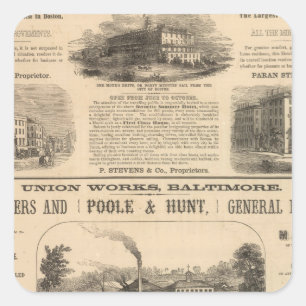 Adesivo Quadrado Casa de Tremont, casa de Nahant do hotel de Boston