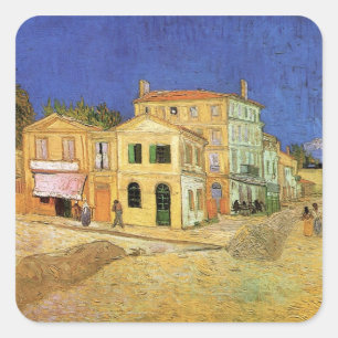 Adesivo Quadrado Casa de Vincent em Arles, por Vincent van Gogh