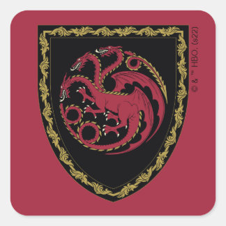 Adesivo Quadrado CASA DO DRAGÃO | House Targaryen Crest