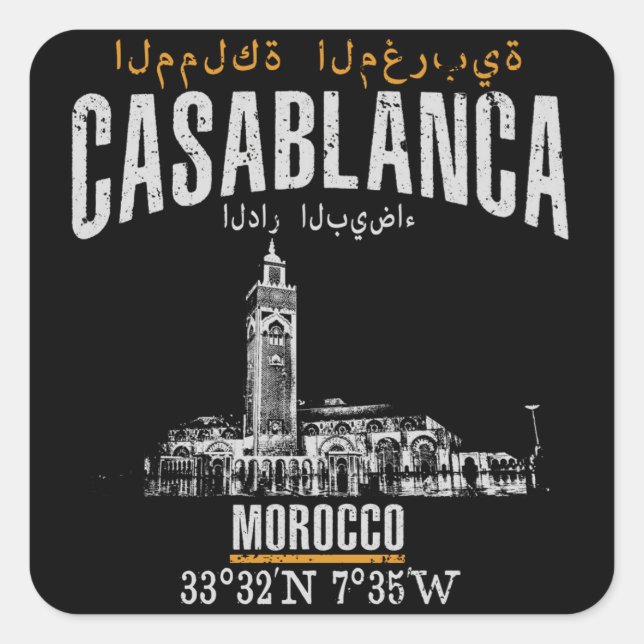 Adesivo Quadrado Casablanca (Frente)