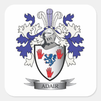 Adesivo Quadrado Casaco de armas da Adair Family Crest