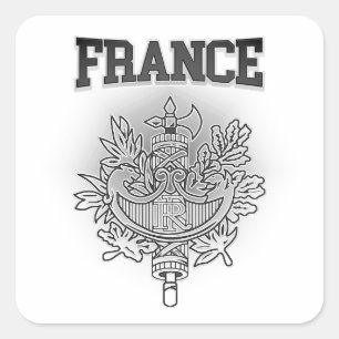 Adesivo Quadrado Casaco de armas da França