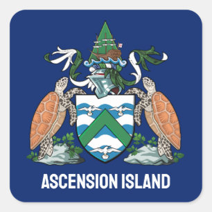 Adesivo Quadrado Casaco de armas da Ilha da Ascensão