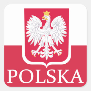 Adesivo Quadrado Casaco de armas da Polska