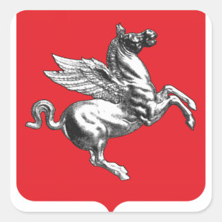 Adesivo Quadrado Casaco de Armas da Toscana (Itália)