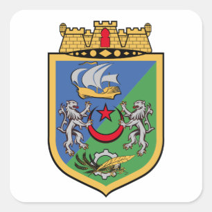 Adesivo Quadrado Casaco de Armas de Argel
