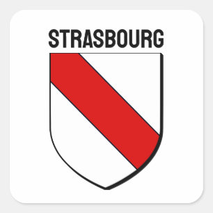 Adesivo Quadrado Casaco de Armas de Estrasburgo, França
