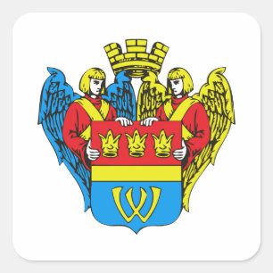Adesivo Quadrado Casaco de armas de Vyborg, Rússia